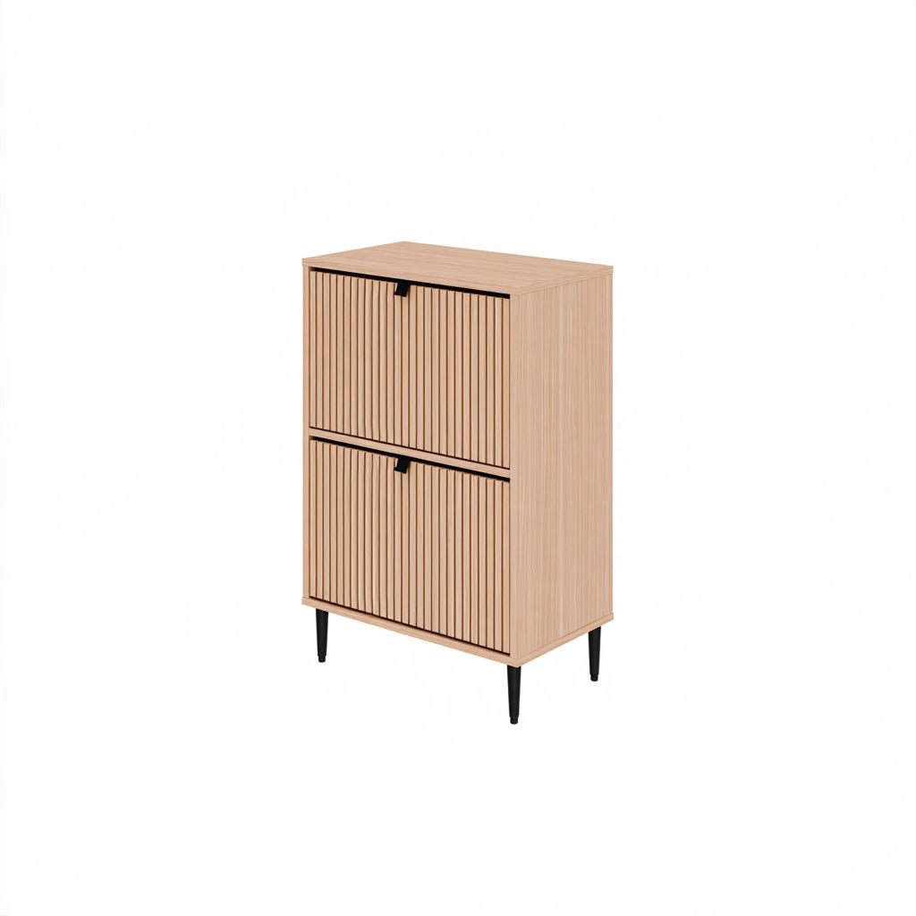 Schoenenkast van hout, kleur lichtbruin