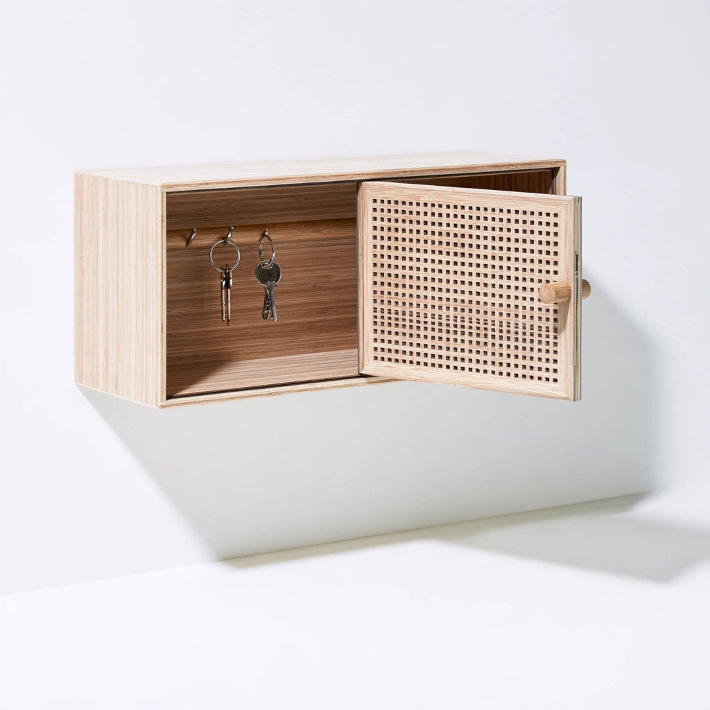 Opbergkast van bamboe, kleur naturelbruin