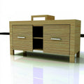 Opbergkast van hout met eikenlook, kleur lichtbruin