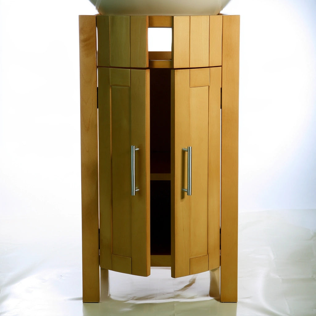 Opbergkast van hout met eikenlook, kleur lichtbruin