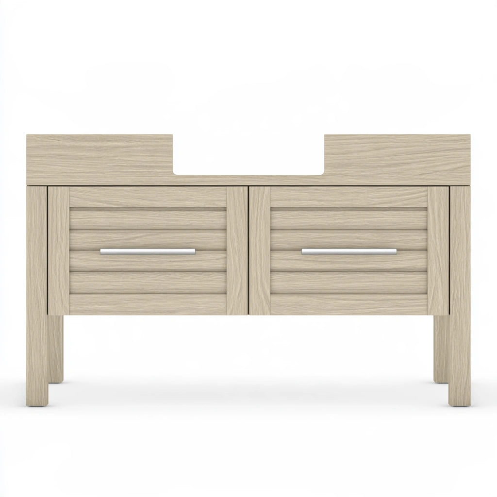 Opbergkast van hout met eikenlook, kleur lichtbruin