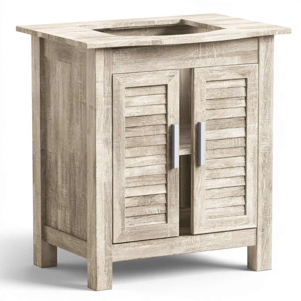 Opbergkast van hout met eikenlook, kleur lichtbruin