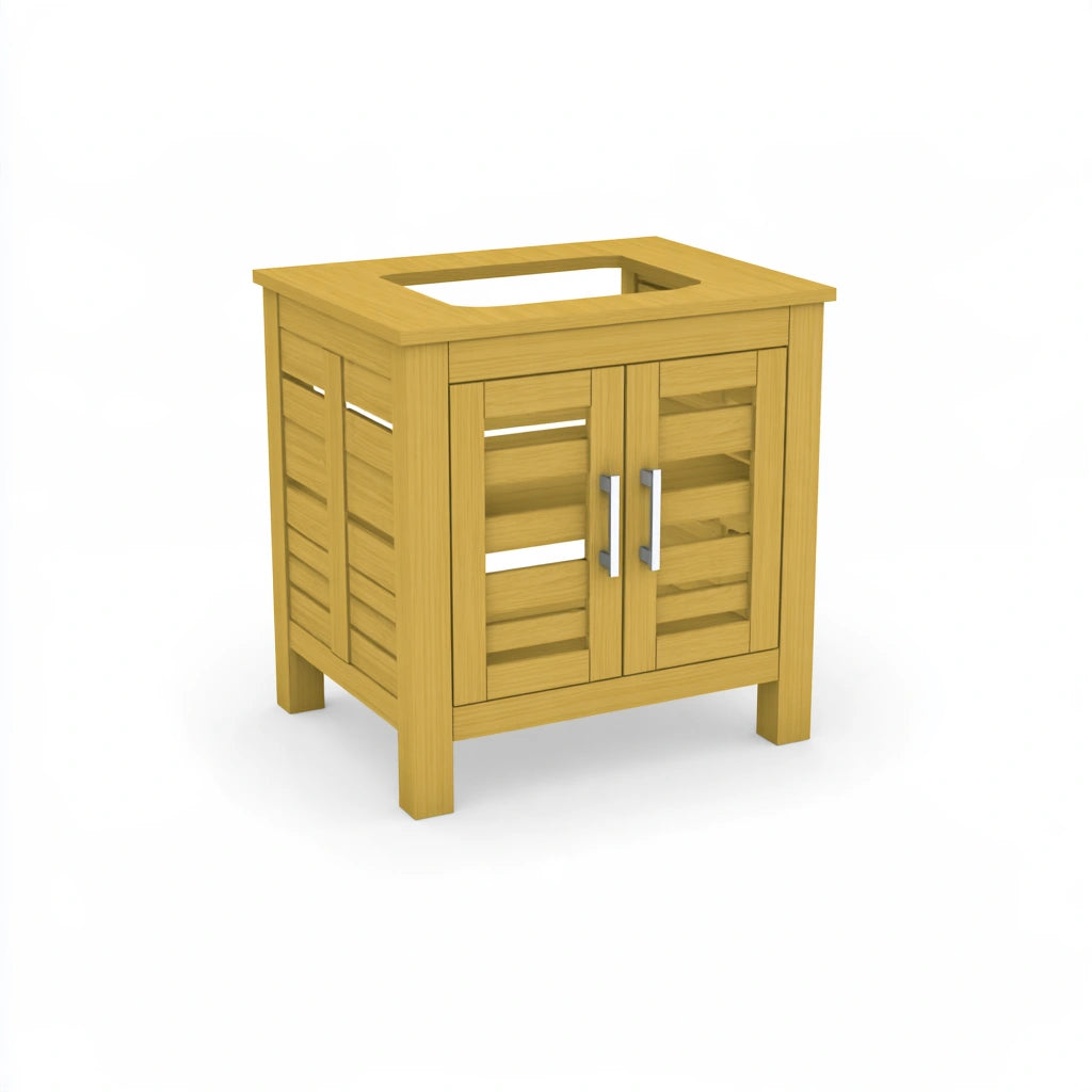 Opbergkast van hout met eikenlook, kleur lichtbruin